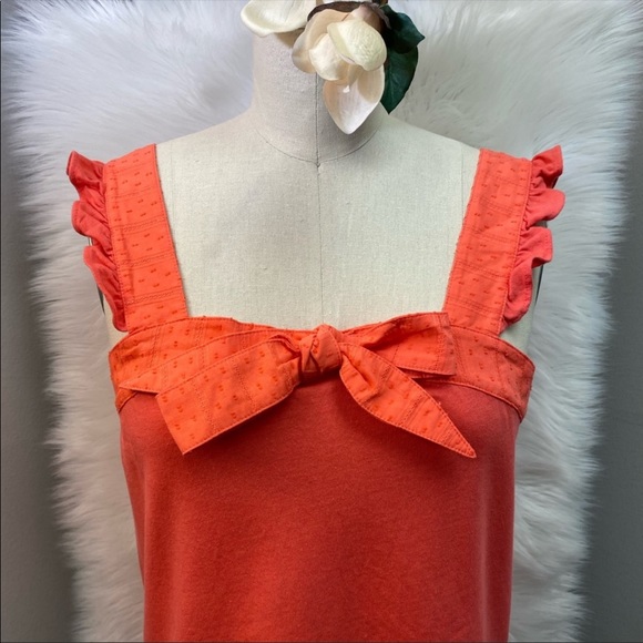 J.Crew Coral Top Sunset Bow Sweetheart - Picture 5 of 14